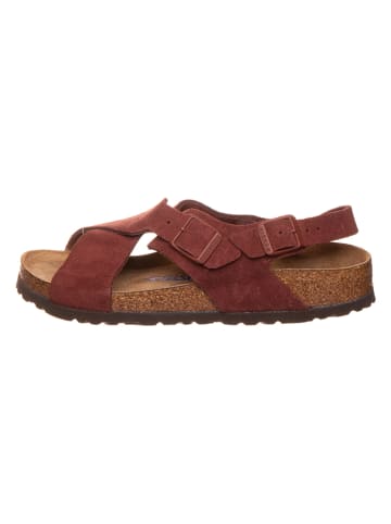 Birkenstock Leder-Sandalen "Tulum" in Rot