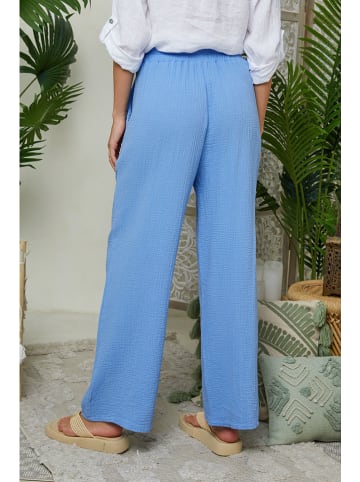 Le Monde du Lin Leinen-Hose in Hellblau