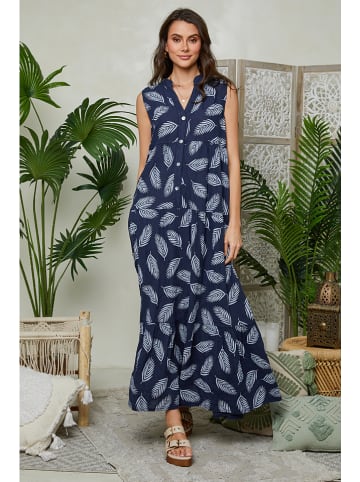 Lin Passion Leinen-Kleid in Dunkelblau