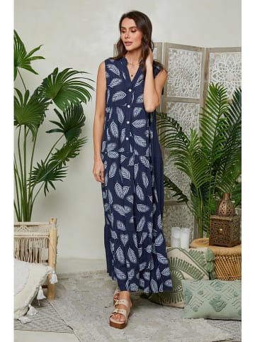 Lin Passion Leinen-Kleid in Dunkelblau