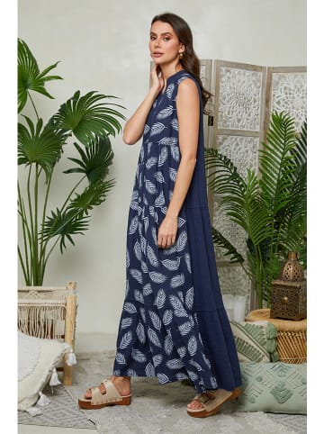 Lin Passion Leinen-Kleid in Dunkelblau