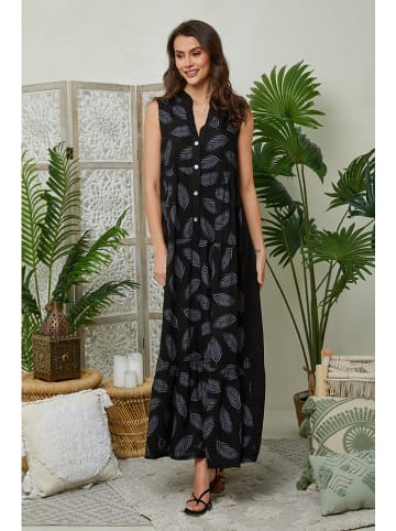 Lin Passion Leinen-Kleid in Schwarz
