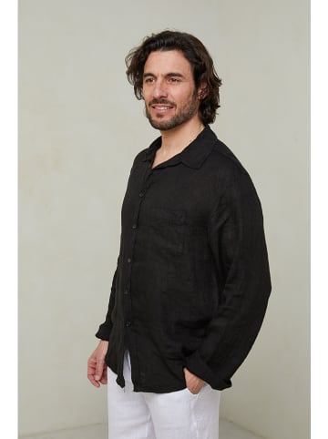 Lin Passion Blouse zwart