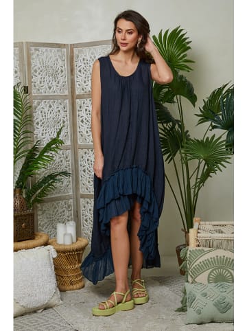 Le Monde du Lin Leinen-Kleid in Dunkelblau