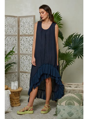 Le Monde du Lin Leinen-Kleid in Dunkelblau