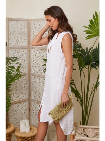 Lin Passion Leinen-Kleid in Weiß