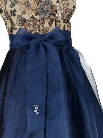 Halali by Astrid Söll Dirndl "Mia" in Beige/ Dunkelblau