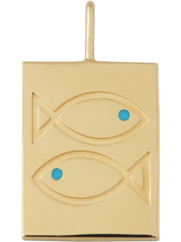 Design Letters Pozłacana zawieszka "Pisces" - wys. 2 cm