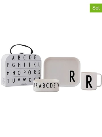 Design Letters 4-częściowy zestaw naczyń "Classics in a suitcase" w kolorze białym