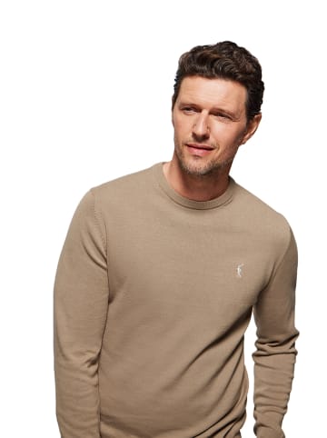 Polo Club Pullover in Hellbraun