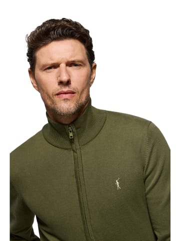 Polo Club Cardigan in Khaki