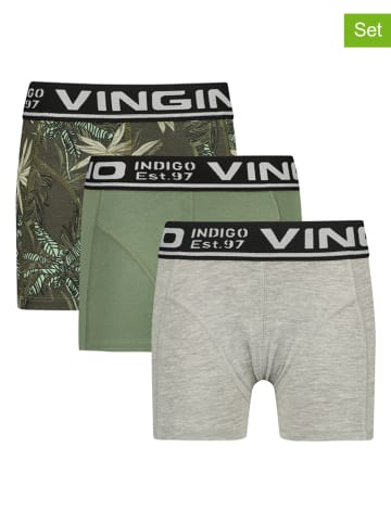 Vingino 3er-Set: Boxershorts in Khaki/ Grau