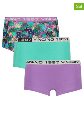Vingino 3-delige set: hipsters paars/turquoise
