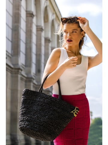 ATELIER ENAI Shopper bag "Plage" w kolorze czarnym - 48 x 28 x 15 cm