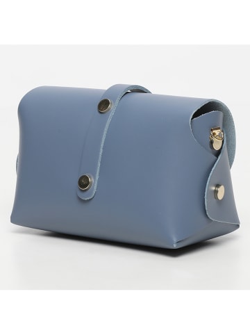 Victor & Hugo Paris Skórzana torebka "Zephyr" w kolorze błękitnym - 16 x 10 x 9 cm