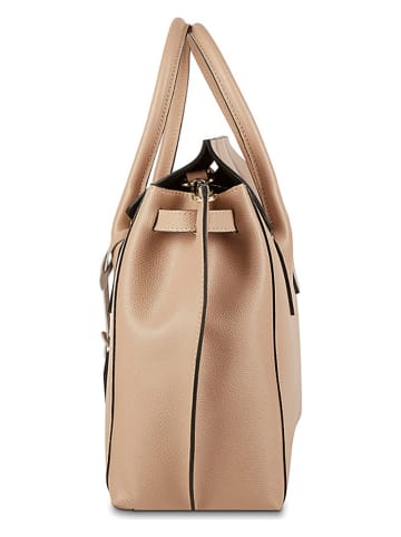 Victor & Hugo Paris Leder-Henkeltasche "Jane" in Beige - (B)36 x (H)35 x (T)24 cm