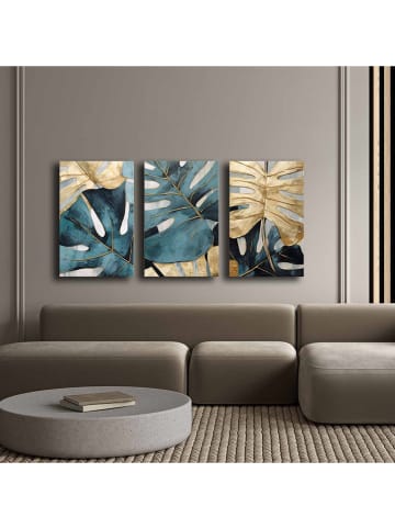 ABERTO DESIGN Druki (3 szt.) na płótnie - 45 x 70 cm