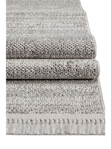 ABERTO DESIGN Kurzflor-Teppich "Bastia" in Hellgrau/ Creme