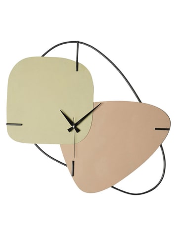 ABERTO DESIGN Wandklok "Brazil" lichtbruin/groen - Ø 58 cm