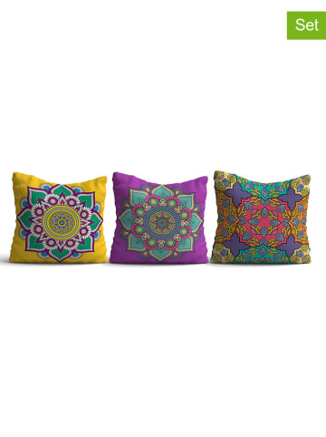 ABERTO DESIGN 3er-Set: Kissen in Bunt