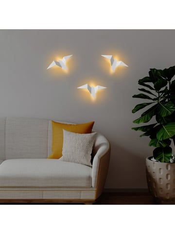 ABERTO DESIGN Lampa ścienna LED "Pacali" w kolorze białym - 31 x 16 cm