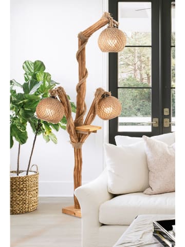 ABERTO DESIGN Staande lamp "Triboretum" lichtbruin - (B)58 x (H)142 cm