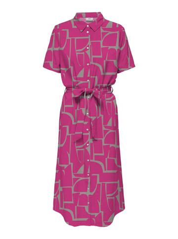 JDY Sukienka w kolorze różowo-jasnoszarym