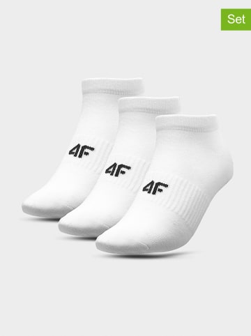 4F 3-delige set: sokken wit