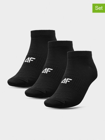 4F 3-delige set: sokken zwart