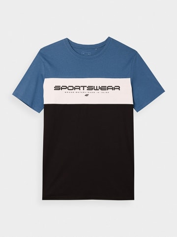 4F Shirt in Blau/ Schwarz
