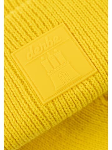 Derbe Beanie in Gelb