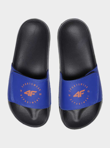 4F Slippers blauw/zwart