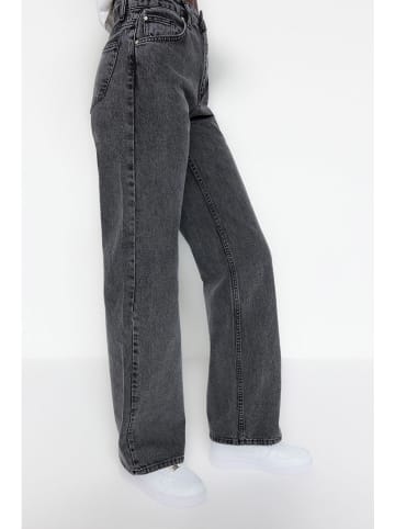 trendyol Dżinsy - Comfort fit - w kolorze antracytowym