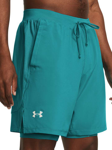 Under Armour 2-in-1 trainingsshort "Launch" turquoise