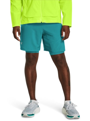 Under Armour 2in1-Trainingsshorts "Launch" in Türkis