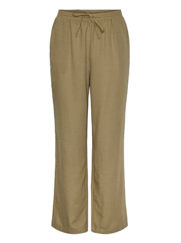 Pieces Spodnie w kolorze khaki