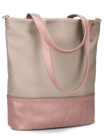 Zwei Schultertasche "J145" in Beige - (B)37 x (H)36 x (T)15 cm