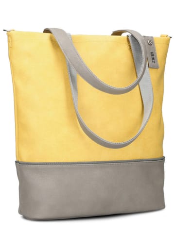 Zwei Schoudertas "J145" grijs/geel - (B)37 x (H)36 x (D)15 cm