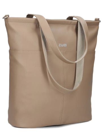 Zwei Schoudertas "M145" lichtbruin - (B)35 x (H)37 x (D)15 cm