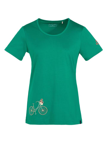 elkline Shirt "Flower bike" groen