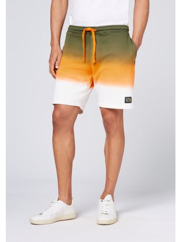 Chiemsee Sweatshorts "Adour" in Khaki/ Orange/ Weiß