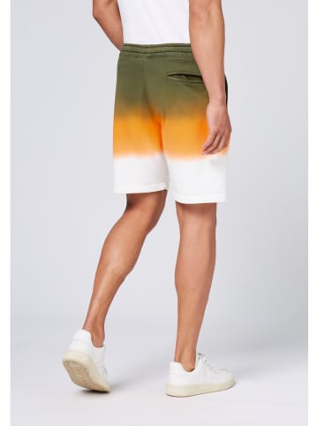 Chiemsee Sweatshorts "Adour" in Khaki/ Orange/ Weiß
