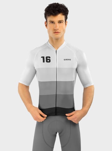 Siroko Koszulka kolarska "M2 Roscoff" w kolorze szarym
