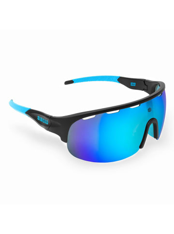 Siroko Okulary sportowe unisex "K3" w kolorze czarno-niebieskim