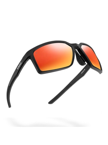 Siroko Unisex-Sportbrille "X1" in Schwarz/ Orange