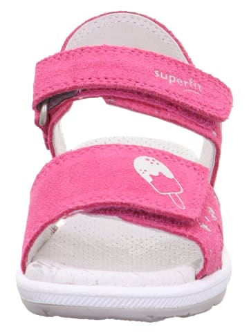 superfit Skórzane sandały w kolorze różowym