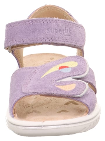 superfit Skórzane sandały "Sparkle" w kolorze fioletowym