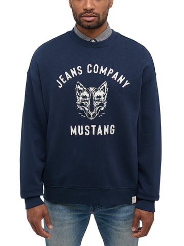 Mustang Sweatshirt "Ben" in Dunkelblau