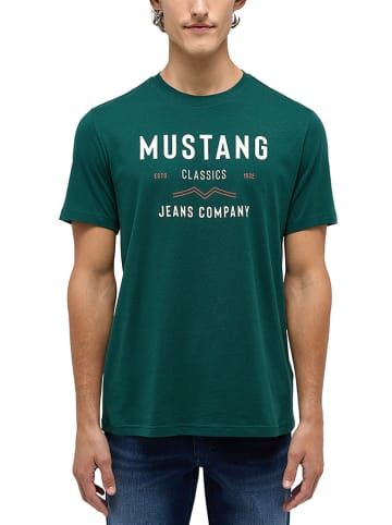 Mustang Koszulka "Alex" w kolorze ciemnozielonym