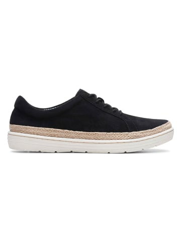 Clarks Leder-Sneakers in Schwarz